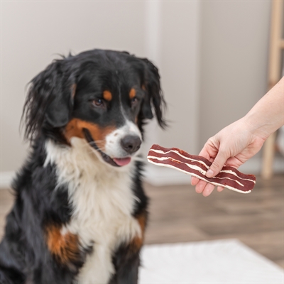 TRIXIE Hondensnack Premio Bacon Strips - 73% vlees, 55% eendenborst, glutenvrij - 80 g