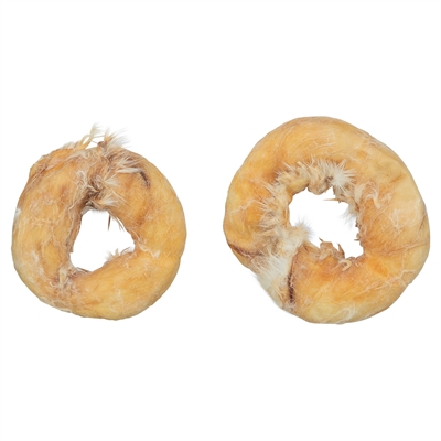 TRIXIE Kauwsnack voor honden Denta Fun Rabbit Ring 78% konijnenhuid, 15% kippenborst, 68% eiwit - 50x50 g
