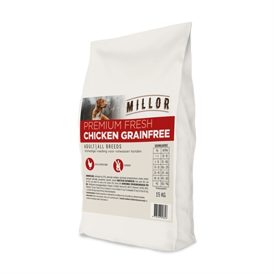 MILLOR Extruded Fresh Adult Chicken hondenvoer droog 15 kg