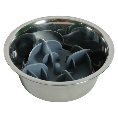 Zolux Slowfeeder / insert pour gamelle silicone gris