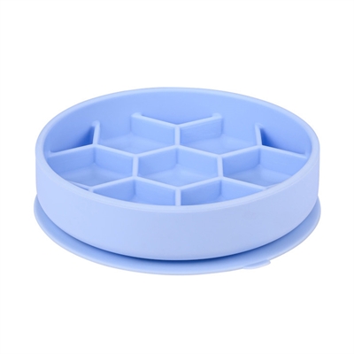 Zolux Gamelle chien slow feed avec ventouses silicone bleu
