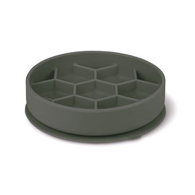 Zolux Gamelle chien slow feed avec ventouses silicone gris