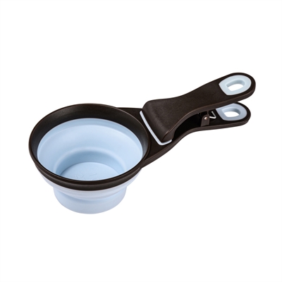 Zolux Pelle doseuse 2 en 1 pelle / pince de fermeture silicone bleu