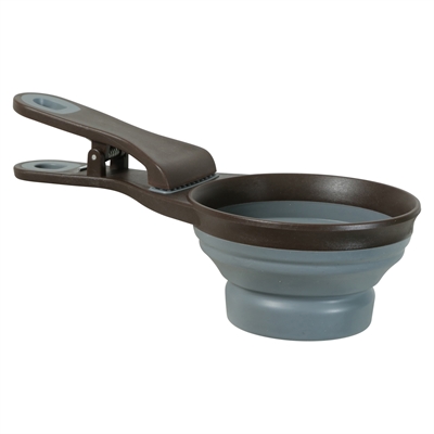 Zolux Pelle doseuse 2 en 1 pelle / pince de fermeture silicone gris