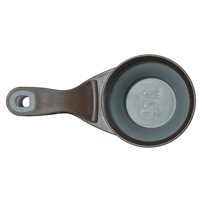 Zolux Pelle doseuse 2 en 1 pelle / pince de fermeture silicone gris