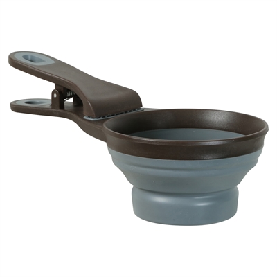 Zolux Pelle doseuse 2 en 1 pelle / pince de fermeture silicone gris