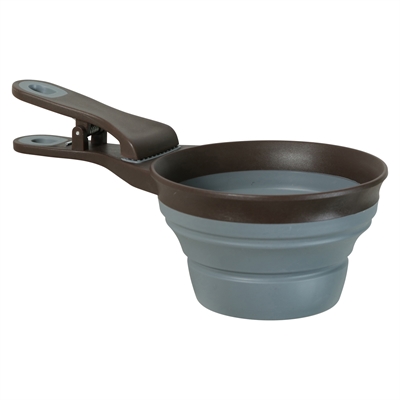 Zolux Pelle doseuse 2 en 1 pelle / pince de fermeture silicone gris