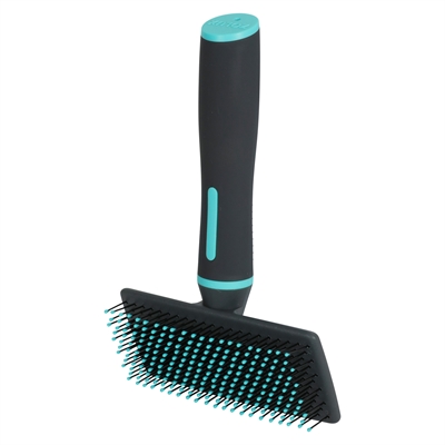 Zolux Anah brosse carde à picots boutonnés souple noir / bleu