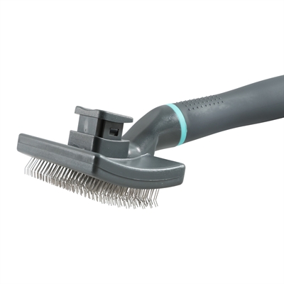 Zolux Anah brosse carde rétractable noir / bleu