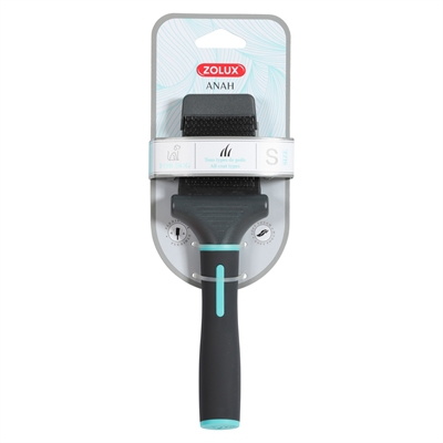 Zolux Anah brosse carde double face flexible noir / bleu