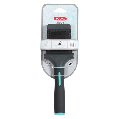 Zolux Anah brosse carde double face flexible noir / bleu