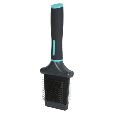 Zolux Anah brosse carde double face flexible noir / bleu