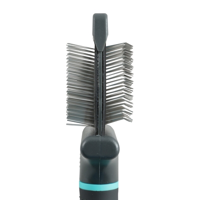 Zolux Anah brosse carde double face flexible noir / bleu