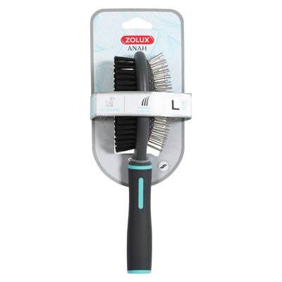 Zolux Anah brosse double face noir / bleu