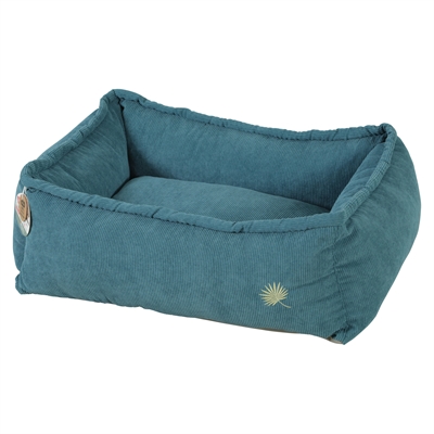 Zolux Panier pour chien Toscane rectangulaire rembourrage recyclé bleu
