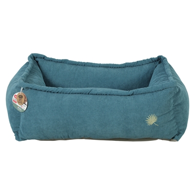 Zolux Panier pour chien Toscane rectangulaire rembourrage recyclé bleu