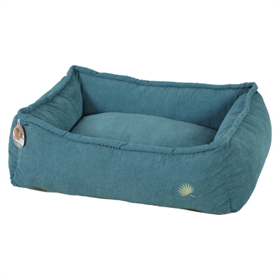 Zolux Panier pour chien Toscane rectangulaire rembourrage recyclé bleu