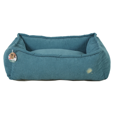 Zolux Panier pour chien Toscane rectangulaire rembourrage recyclé bleu
