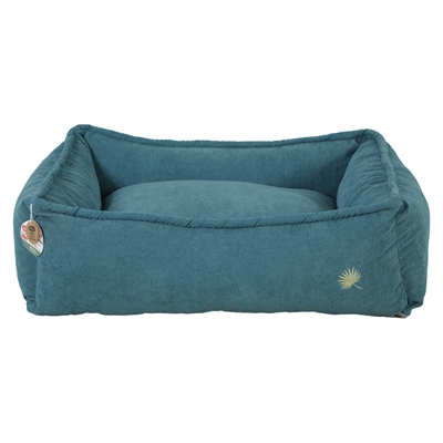 Zolux Panier pour chien Toscane rectangulaire rembourrage recyclé bleu