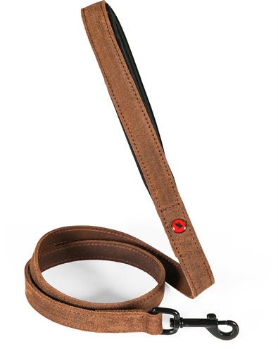 Zolux Expert laisse pour chien Premium cuir / néoprène marron