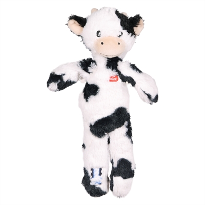 Zolux Furry Farm vache Isache peluche avec corde blanc / noir