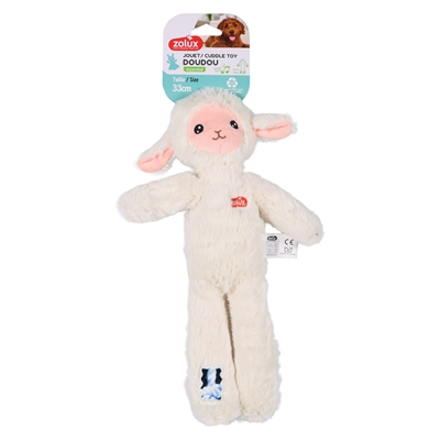 Zolux Furry Farm mouton Lenny peluche avec corde blanc