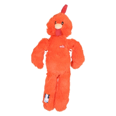 Zolux Furry Farm coq Brock peluche avec corde orange