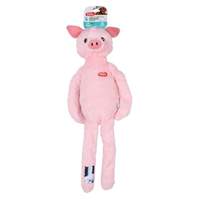 Zolux Furry Farm cochon Jason peluche avec corde rose