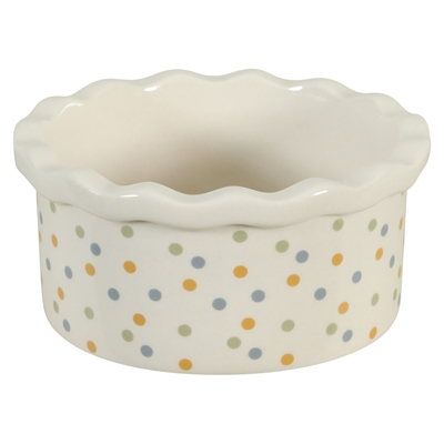 Zolux Gamelle Cosy pointillée céramique blanc