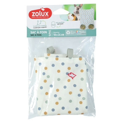 Zolux Sac à foin Cosy à pois blanc