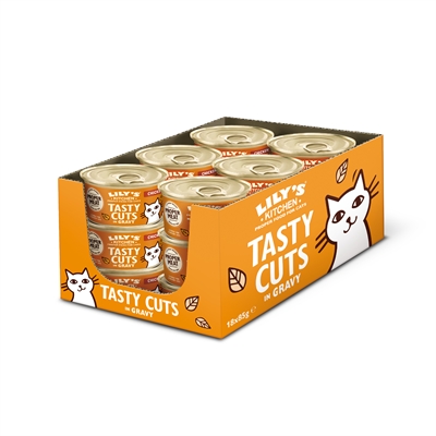 LILY'S KITCHEN Natvoeding katten Simply Chicken Tasty Cuts In Gravy - Complete graanvrij met versbereide kip in saus - 18x85 g