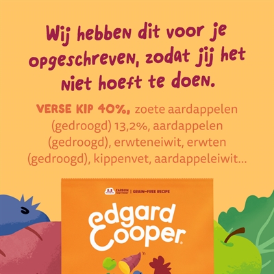 Edgard & Cooper Adult Verse Scharrelkip Graanvrij hondenbrokken