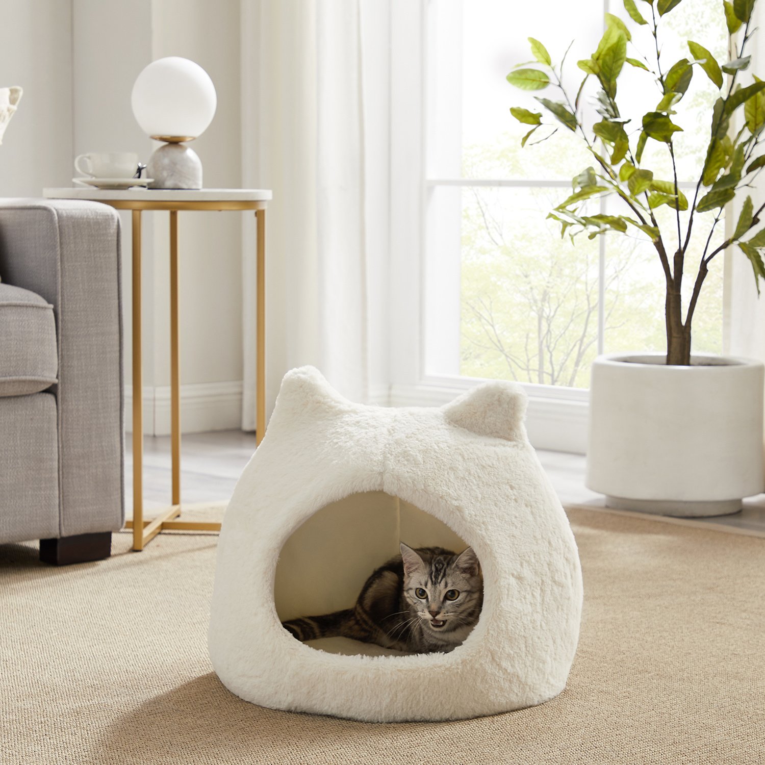 Petstages katteniglo Meow Hut 40×40 cm – Ivory