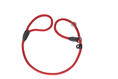 HUNTER Retrieverlijn Freestyle Met Stop - Met metalen veiligheidsstop & leren afwerking - Rood - 170x1 cm