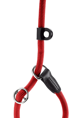 HUNTER Retrieverlijn Freestyle Met Stop - Met metalen veiligheidsstop & leren afwerking - Rood - 170x1 cm