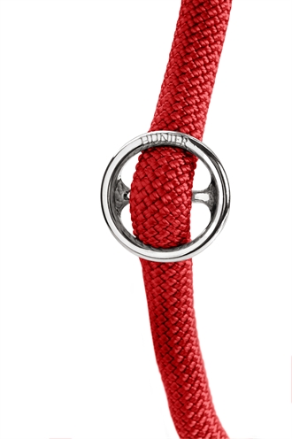 HUNTER Retrieverlijn Freestyle Met Stop - Met metalen veiligheidsstop & leren afwerking - Rood - 170x1 cm