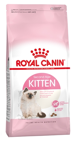 ROYAL CANIN Kitten 2e groeifase - Ondersteunt spijsvertering & immuunsysteem, hoge verteerbaarheid - 400 g