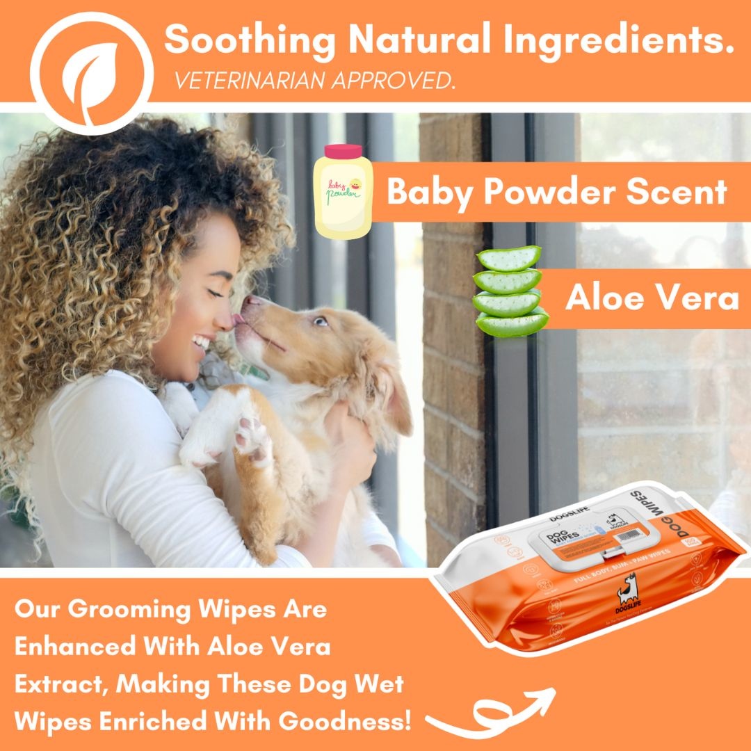 DogsLife Dog Grooming Wipes - 20 Stück - Natürlich desodorierend