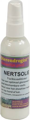 DIERENDROGIST Vachtconditioner Nertsolie Glanzend, makkelijk doorkambaar, showklaar - 100 ml