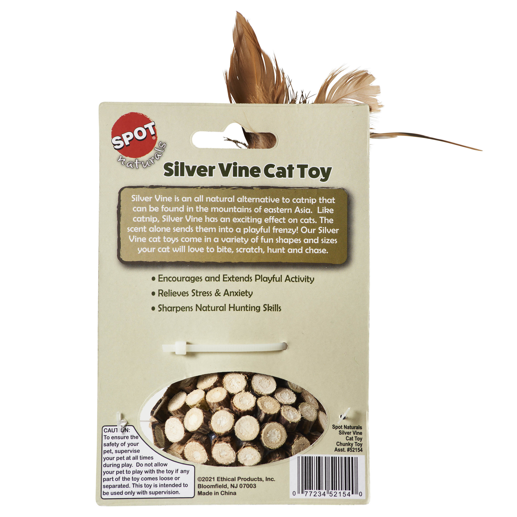 Spot Silver Vine Kat Speeltje Chunky Assorted - Natuurlijk