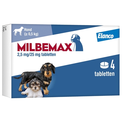 MILBEMAX Ontwormingstablet Puppy/Kleine hond Breed-spectrum, Snelle werking, Geschikt vanaf 2 weken - vanaf 0,5 kg