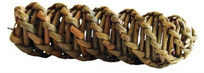 HAPPY PET Knaagspeeltje Spiraal Wilg 100% natuurlijk gevlochten wilgentakken - Tandenafslijting & tegen verveling - Naturel - 19 cm