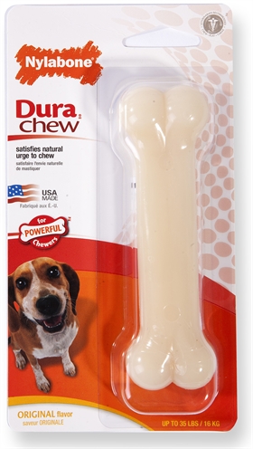 NYLABONE kauwbot Dura Chew Original voor harde bijters, duurzaam nylon, gebitsverzorging - tot 16 kg