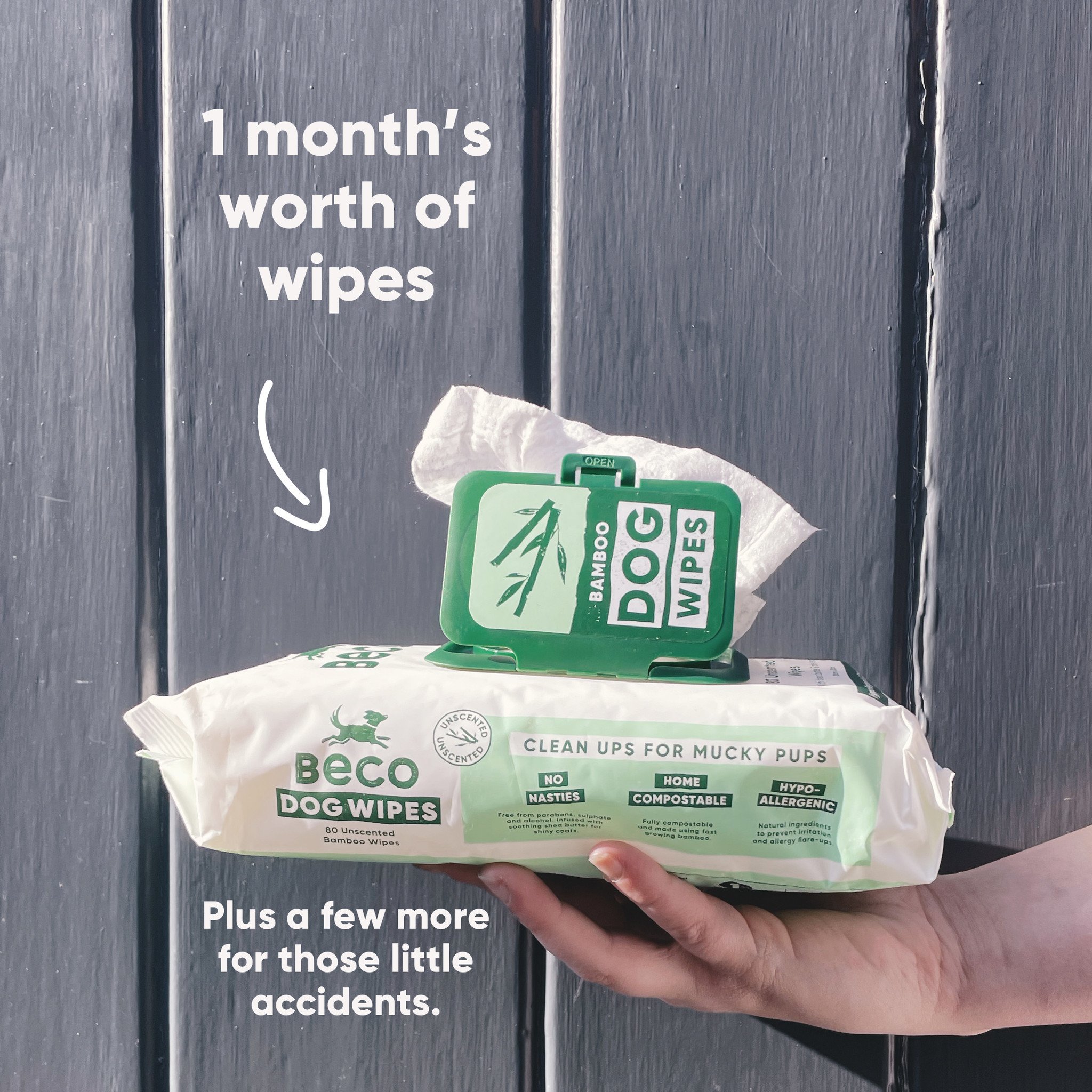 Beco Honden Doekjes Bamboo 80 Stuks – Geurloos, Shea & Aloë Vera