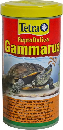 TETRA Schildpadvoer Gammarus 100% zongedroogde vlokreeftjes - Rijk aan mineralen en calcium - Hygiënisch kiemvrij verpakt - 1L