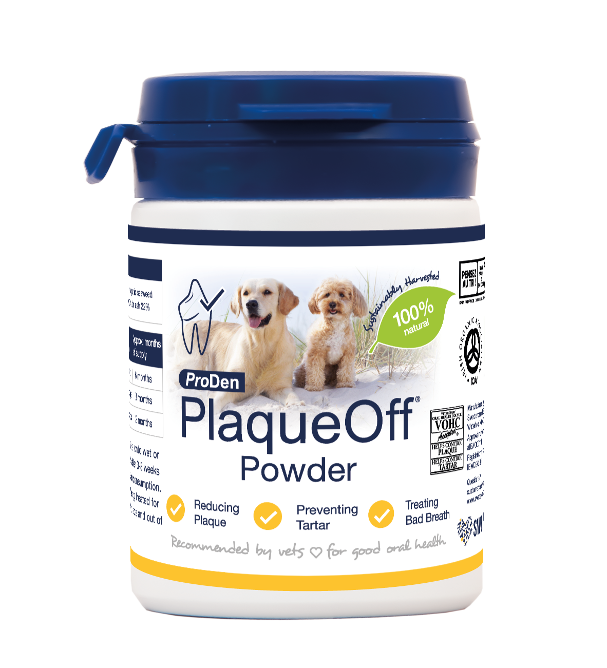 ProDen PlaqueOff Poeder voor Honden 60g – Natuurlijke frisheid