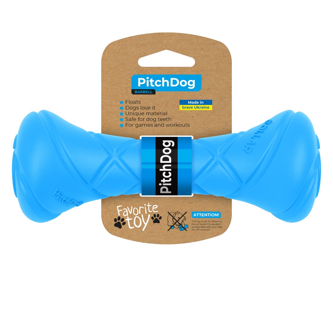 PitchDog Barbell apporteerspeelgoed polymeer drijvend 19 cm