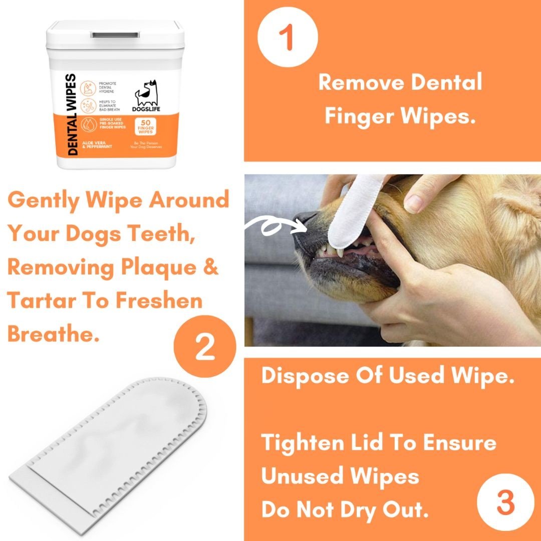 DogsLife Dental Wipes - Gebitsreiniging voor honden – 20 stuks