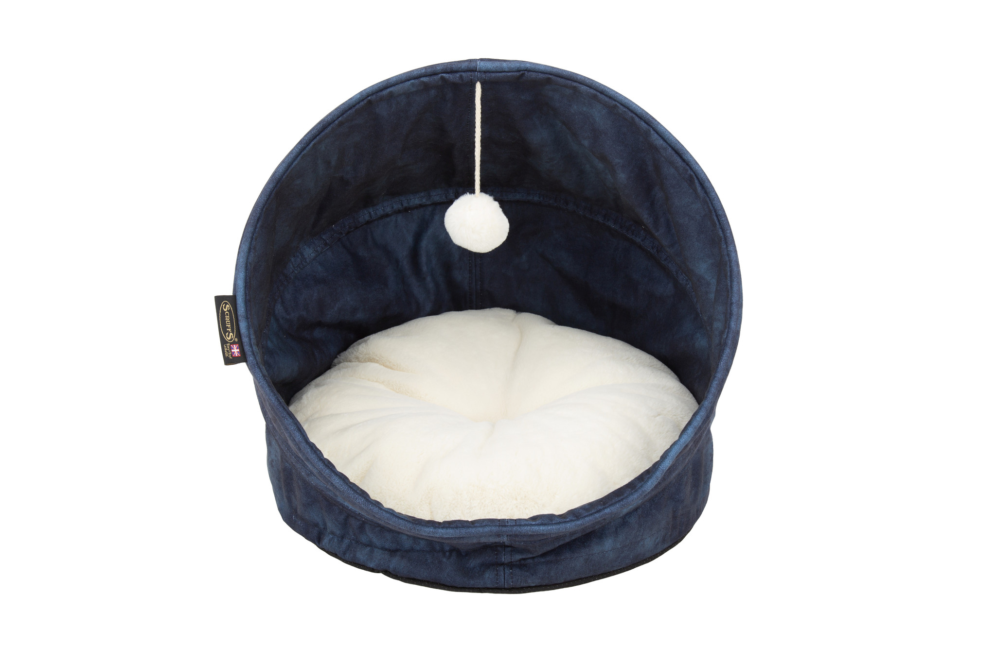 Scruffs kattenhuis Scruffs Kensington Blauw 44×44 cm – Eco-suède