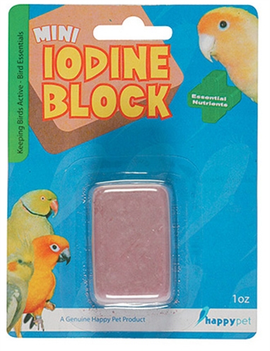 HAPPY PET Pikblok MINI IODINE BLOCK - Rijk aan jodium, calcium & vitamine A - Multicolor - Mini